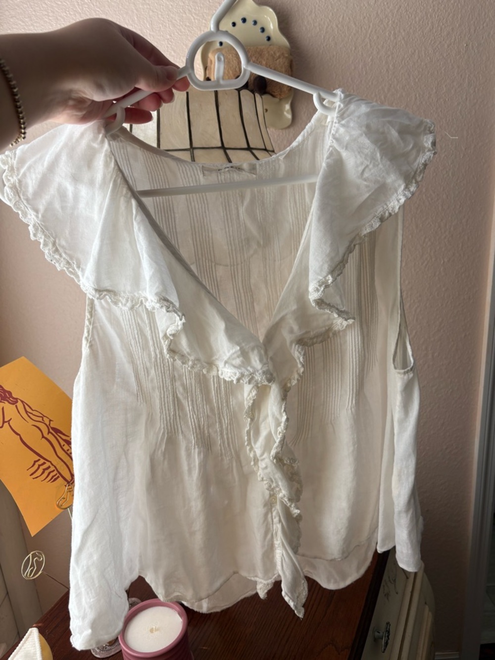 Doen White Ruffle Blouse - Picture 6 of 6